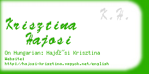 krisztina hajosi business card